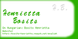 henrietta bosits business card